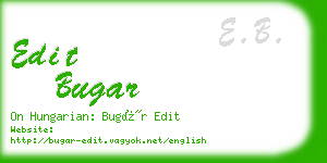 edit bugar business card